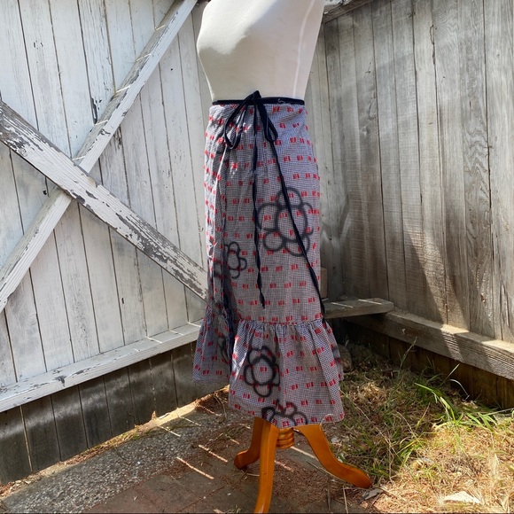 Alexa Stark cotton graffiti floral wrap skirt - Picture 3 of 6